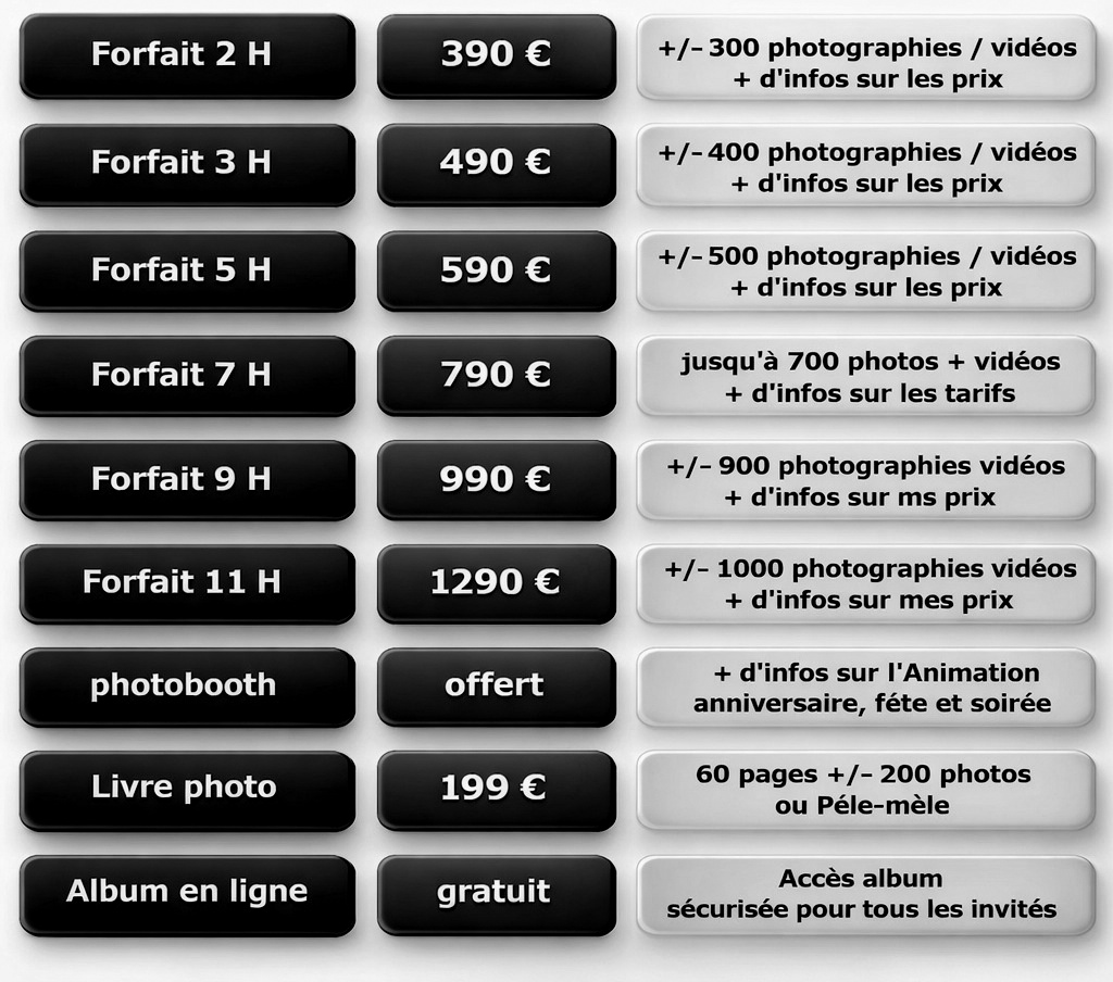 prix-photographe-gc prix photographe gc mariage